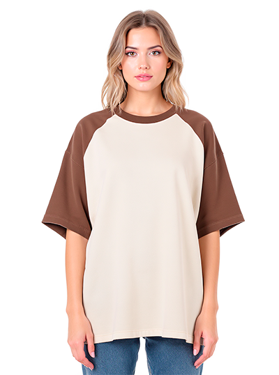 Женская оверсайз футболка реглан