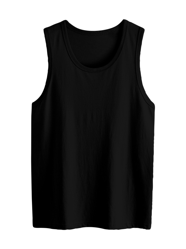 Мужская классическая майка чёрного цвета