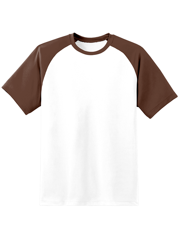 Мужская оверсайз футболка реглан с шоколадными рукавами и белым телом