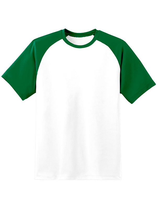 Мужская оверсайз футболка реглан с рукавами и белым телом