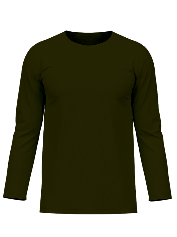 Женский классический лонгслив тёмно-зеленого цвета