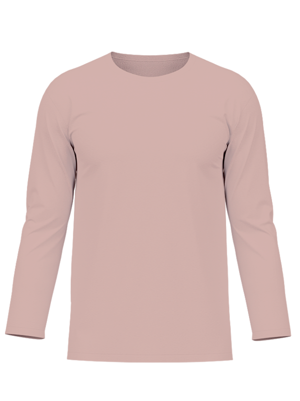 Женский классический лонгслив пыльно-розового цвета