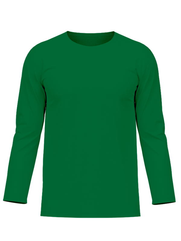 Женский классический лонгслив зелёного цвета