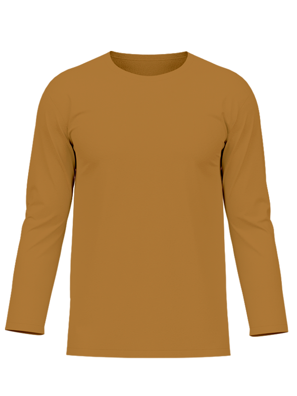 Женский классический лонгслив горчичного цвета