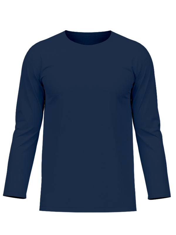 Женский классический лонгслив тёмно-синего цвета