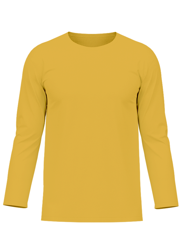 Женский классический лонгслив цвета охры