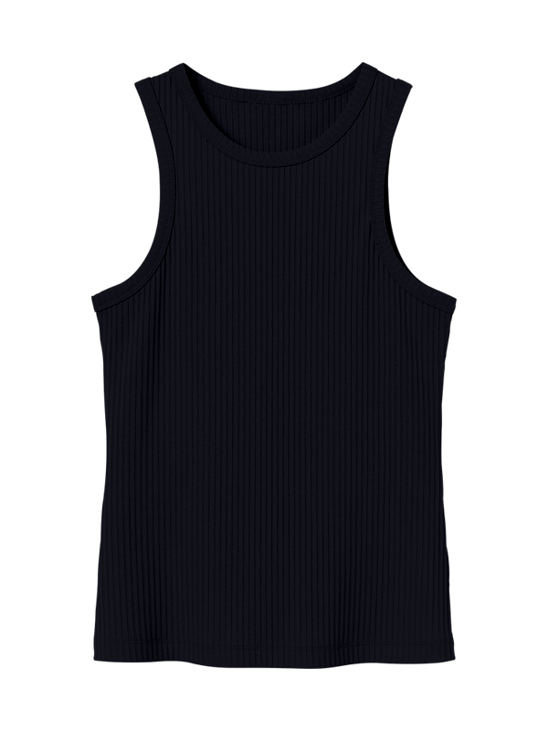 Женская классическая майка чёрно-синего цвета