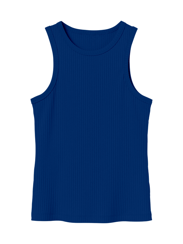 Женская классическая майка синего цвета