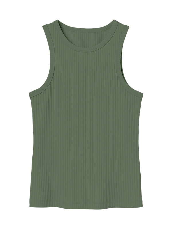 Женская классическая майка тёмно серо-мятного цвета