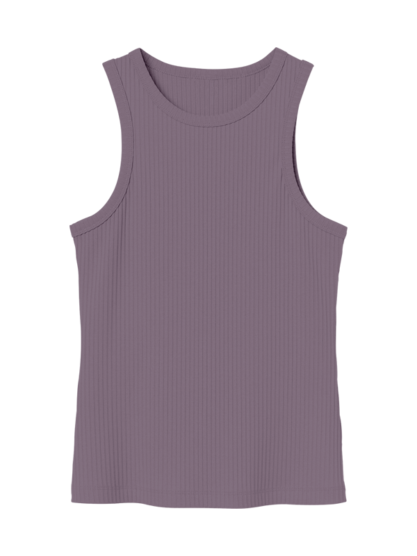 Женская классическая майка пыльно-фиолетового цвета