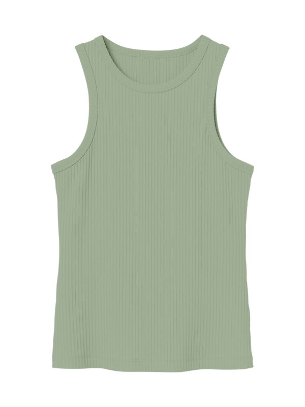 Женская классическая майка серо-мятного цвета