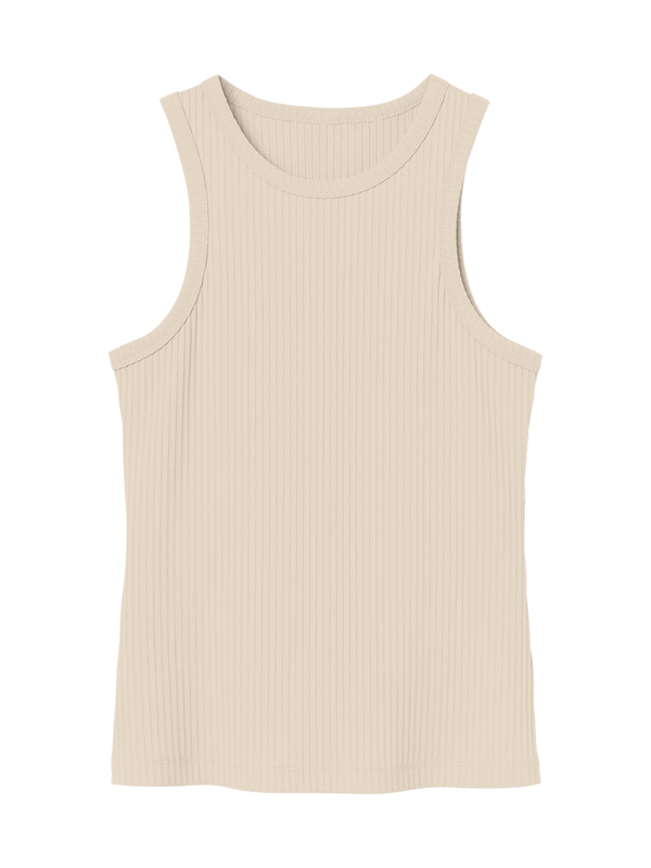 Женская классическая майка светло-бежевого цвета