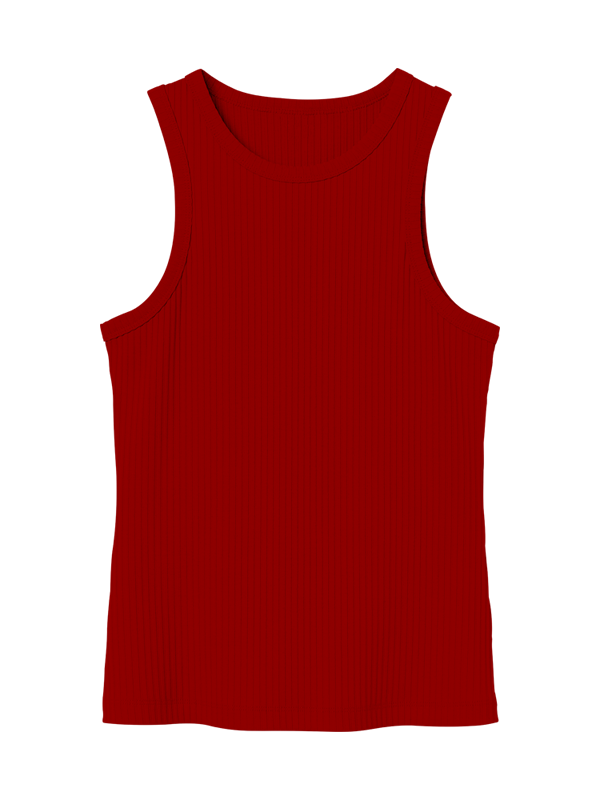 Женская классическая майка красная цвета