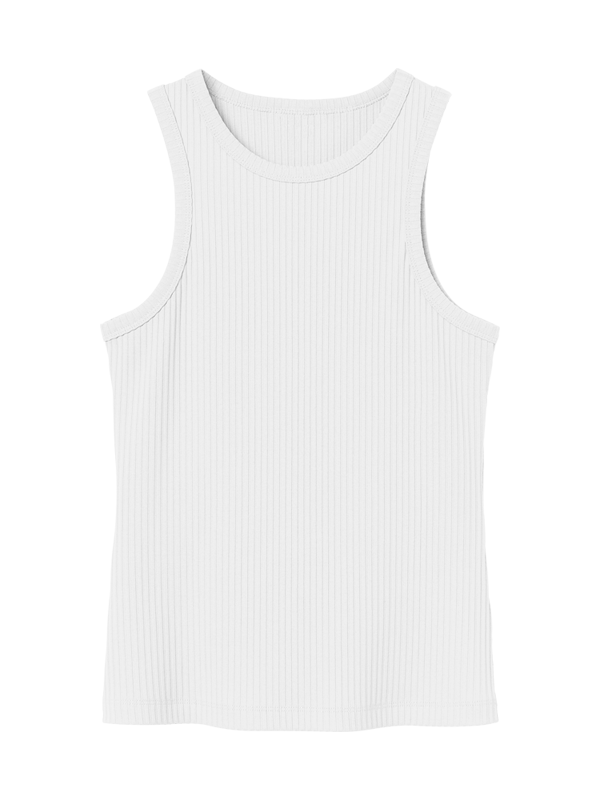 Женская классическая майка белого цвета